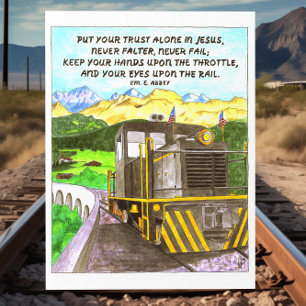 Train to Heaven Inspirational Postcard