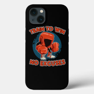 Train To Wins No Excuses Boxing Punching Bag iPhone 13 Case
