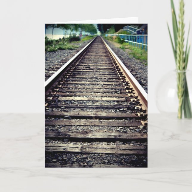 Train Track Greeting Card (Front)