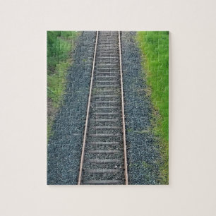 Train Track Railway in Nature, Landscape Jigsaw Puzzle