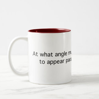 Train Tracks: At what angle? Two-Tone Coffee Mug
