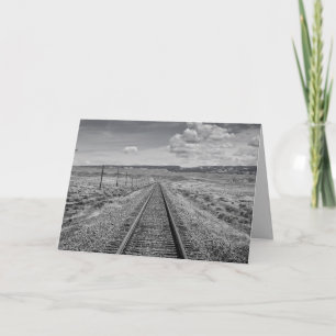 TRAIN TRACKS B&W PHOTOGRAPHY ALL OCCASION CARDS