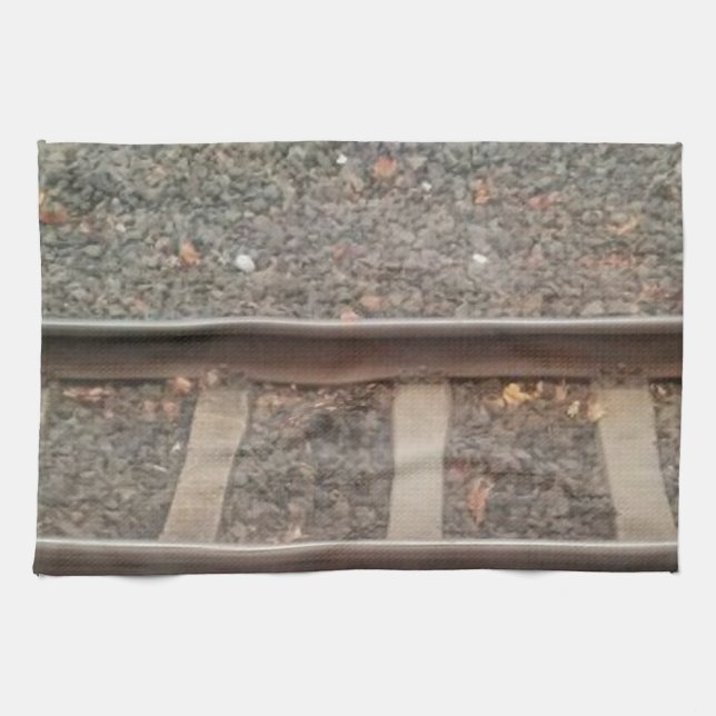 Train Tracks, Railway Tea Towel (Horizontal)