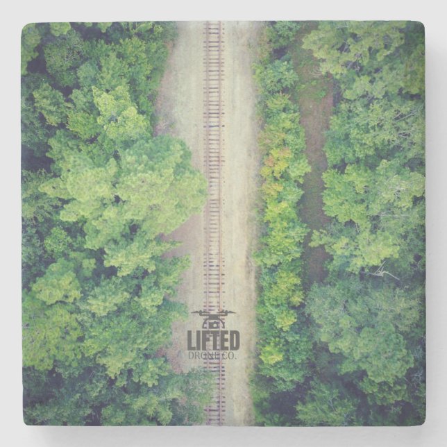 Train Tracks Stone Coaster (Front)