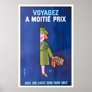 Train Travel Vintage Advertising Poster