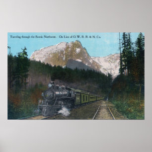 Train Travelling through the Northwest Poster