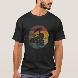 Train Vintage Distressed Retro Engineer Engine Con T-Shirt