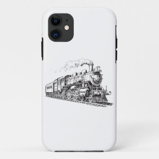 Train Vintage Graphic Design Sketch Retro Steam  Case-Mate iPhone Case