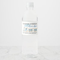 Train Water Bottle Label Birthday Baby Shower