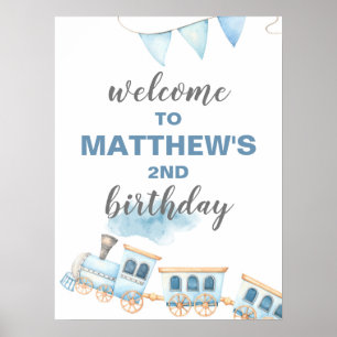 Train Welcome Sign Birthday or Baby Shower