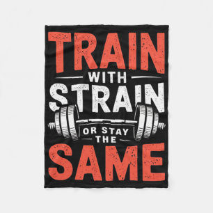 Train With Strain - Fitness Bodybuilding Workout M Fleece Blanket
