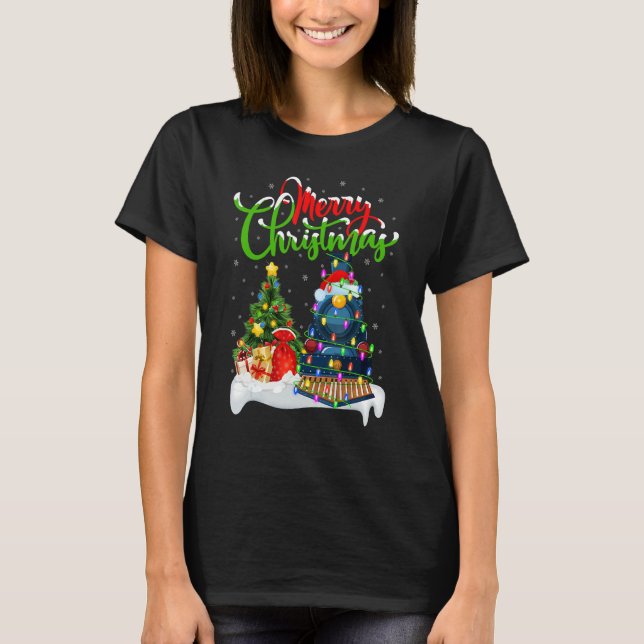 Train   Xmas Decorations Santa Train Christmas T-Shirt (Front)