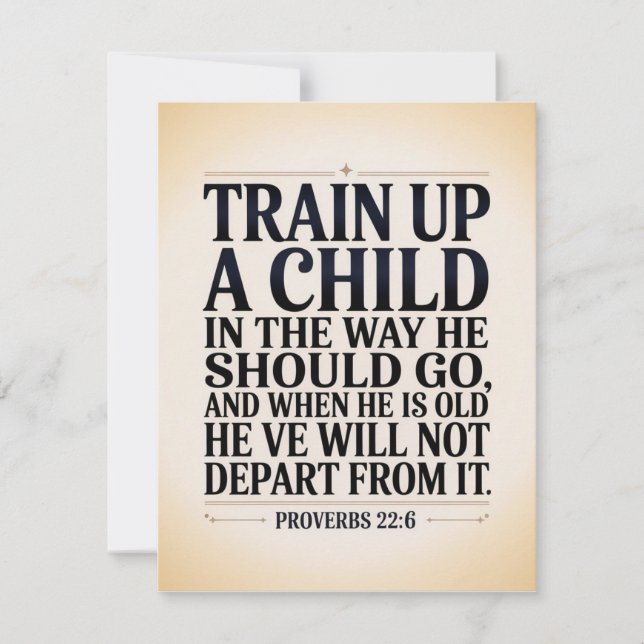 Train Your Child Up Invitation (Front)