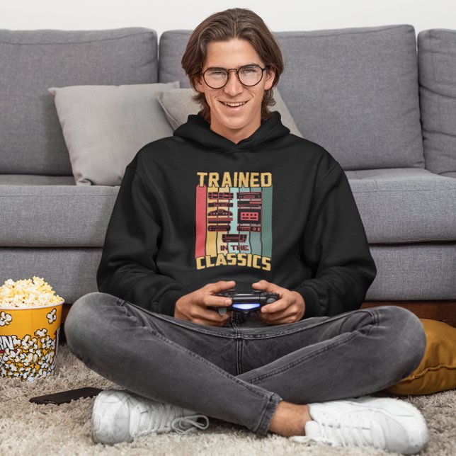Trained in the Classics - Retro Gamer Hoodie (Creator Uploaded)