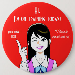 Trainee New Employee 6 Cm Round Badge