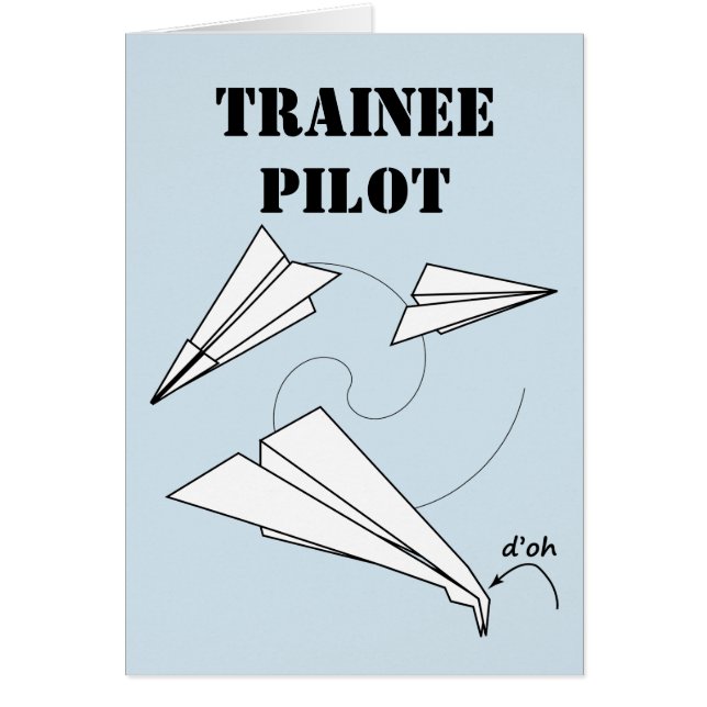 Trainee Pilot, Air Cadet, Paper Aeroplane (Front)