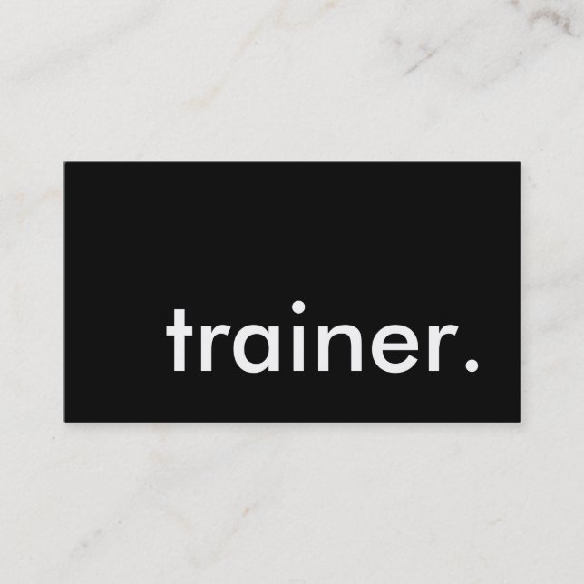 trainer. (colour customisable) business card (Front)