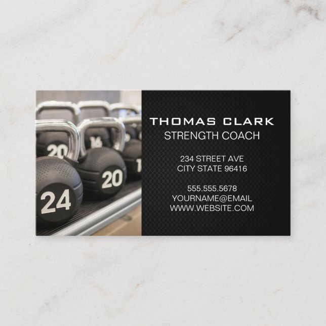 Trainer | Kettle Bell Weights Business Card (Front)