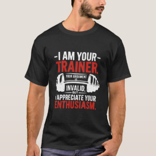 Trainer Logic – Funny Gym Motivation Tee for Fitne