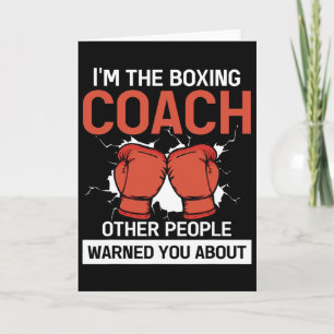 Trainer Of Boxer Boxing Club Kickboxing Boxing Coa Card