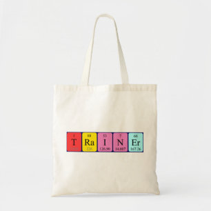 Trainer periodic table name tote bag
