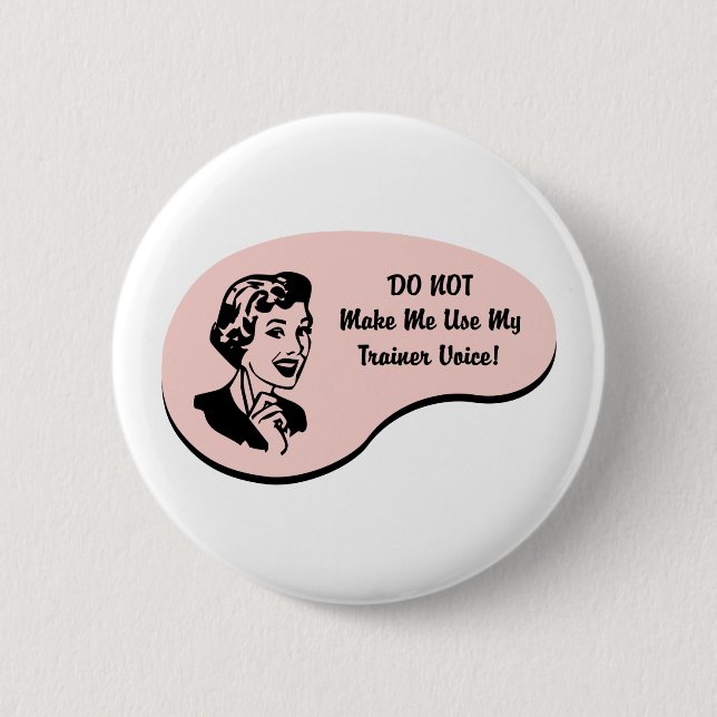 Trainer Voice 6 Cm Round Badge (Front)