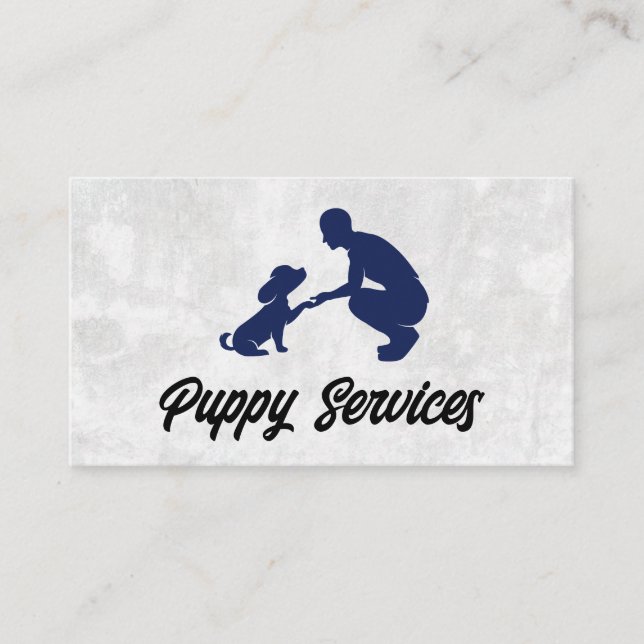 Trainer with Puppy Dog Business Card (Front)