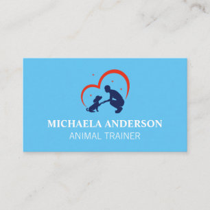 Trainer Working with Puppy Business Card