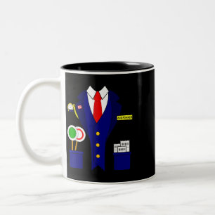 Trainführer Schaffner Train Train Driver Carnival Two-Tone Coffee Mug