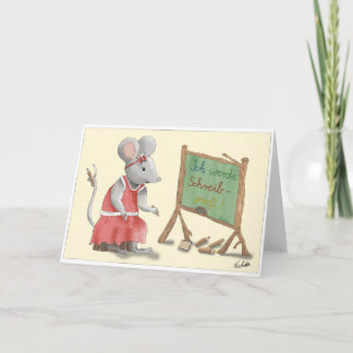 Training card - lovingly handdrawn girl