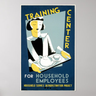 Training Center For Household Employees Poster