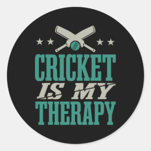 Training Cricket Player Cricket  Classic Round Sticker