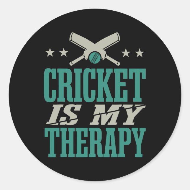 Training Cricket Player Cricket  Classic Round Sticker (Front)