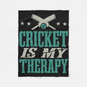 Training Cricket Player Cricket Fleece Blanket