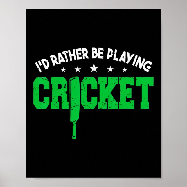 Training Cricket Player Cricket Men  Poster (Front)