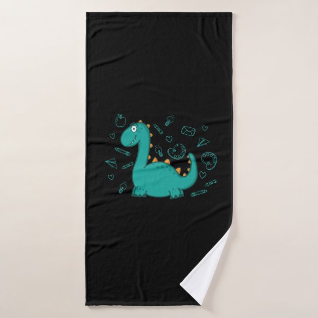 training dinosaurs bath towel (Bath Towel)