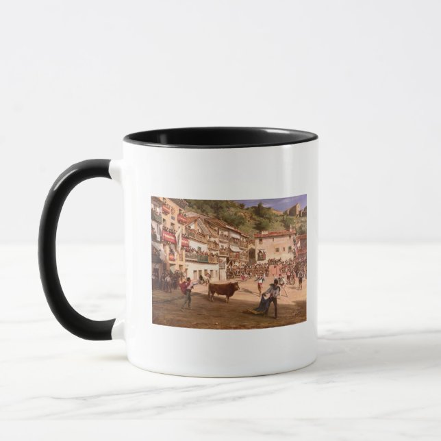 Training Fight in Biscay, 1869 Mug (Left)