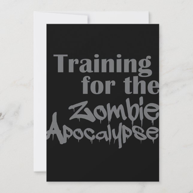 Training For The Zombie Apocalypse Funny (Front)