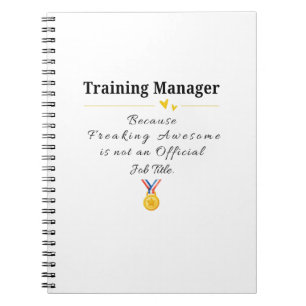 Training Manager Notebook