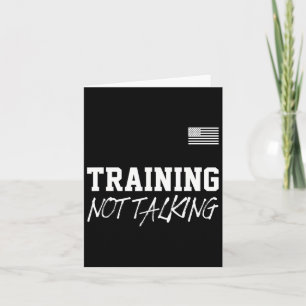 Training Not Talking Gym Quote Outfit Bodybuilder  Card
