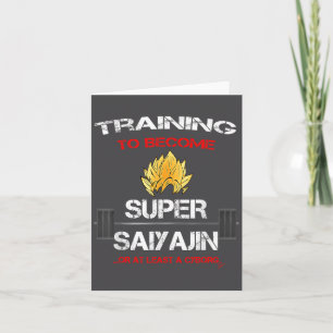 Training To Become A Super Saiyajin - Fun Fitness Card
