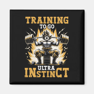 Training To Go Ultra Instinct Gym Weightlifting Bo Magnet