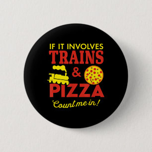 Trains And Pizza Fun Autism Awareness 6 Cm Round Badge