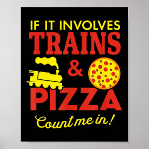 Trains And Pizza Fun Autism Awareness  Poster
