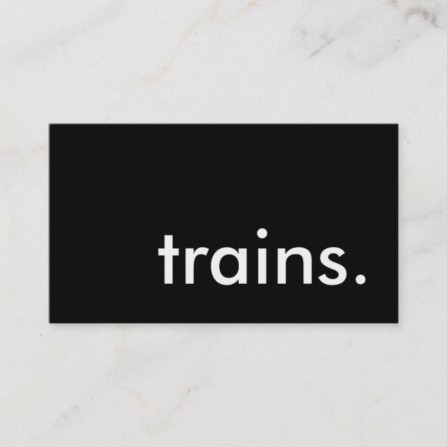 trains. business card (Front)