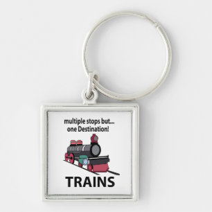Trains Multiple Stops But One Destination Trains Key Ring