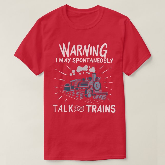 Trains Railroad Steam Engine T-Shirt (Design Front)