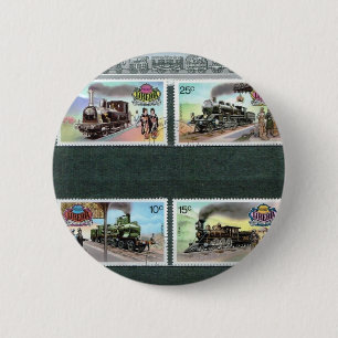 Trains, railways, locomotives 2 6 cm round badge