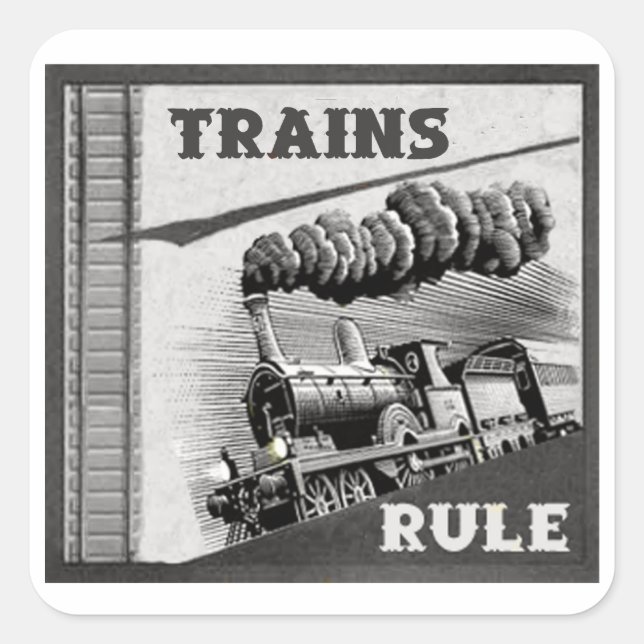 Trains Rule Stickers (Front)