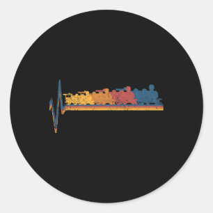 Trains Train Railroad Locomotive Classic Round Sticker
